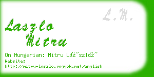 laszlo mitru business card